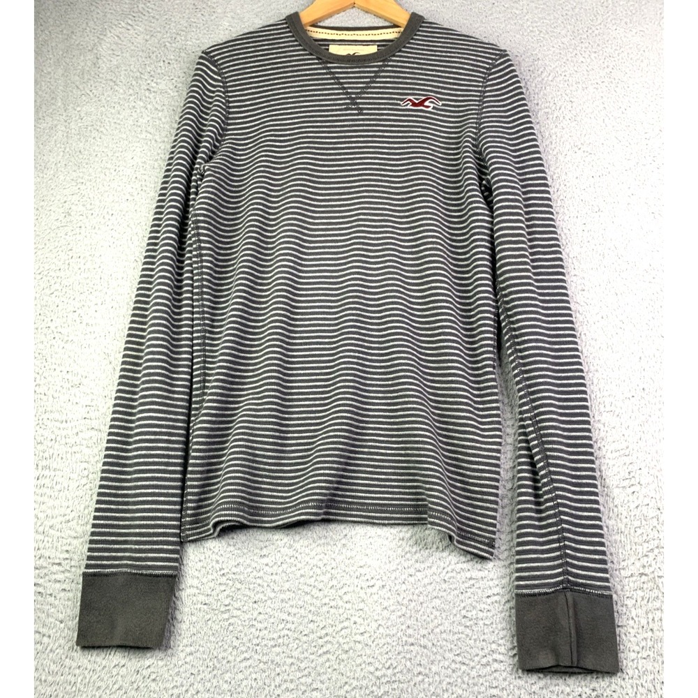 Hollister Sweater Mens Size X Large Long Sleeve Striped Crew Neck 100% Cotton
